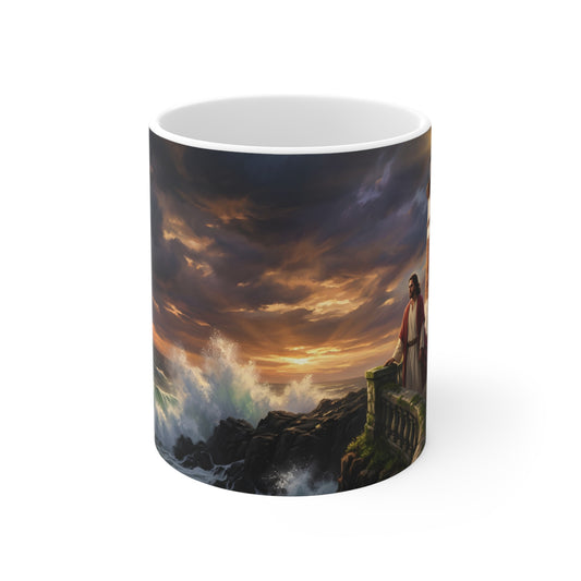 “Steadfast Hope - Lighthouse in the Storm” - Coffee Mug