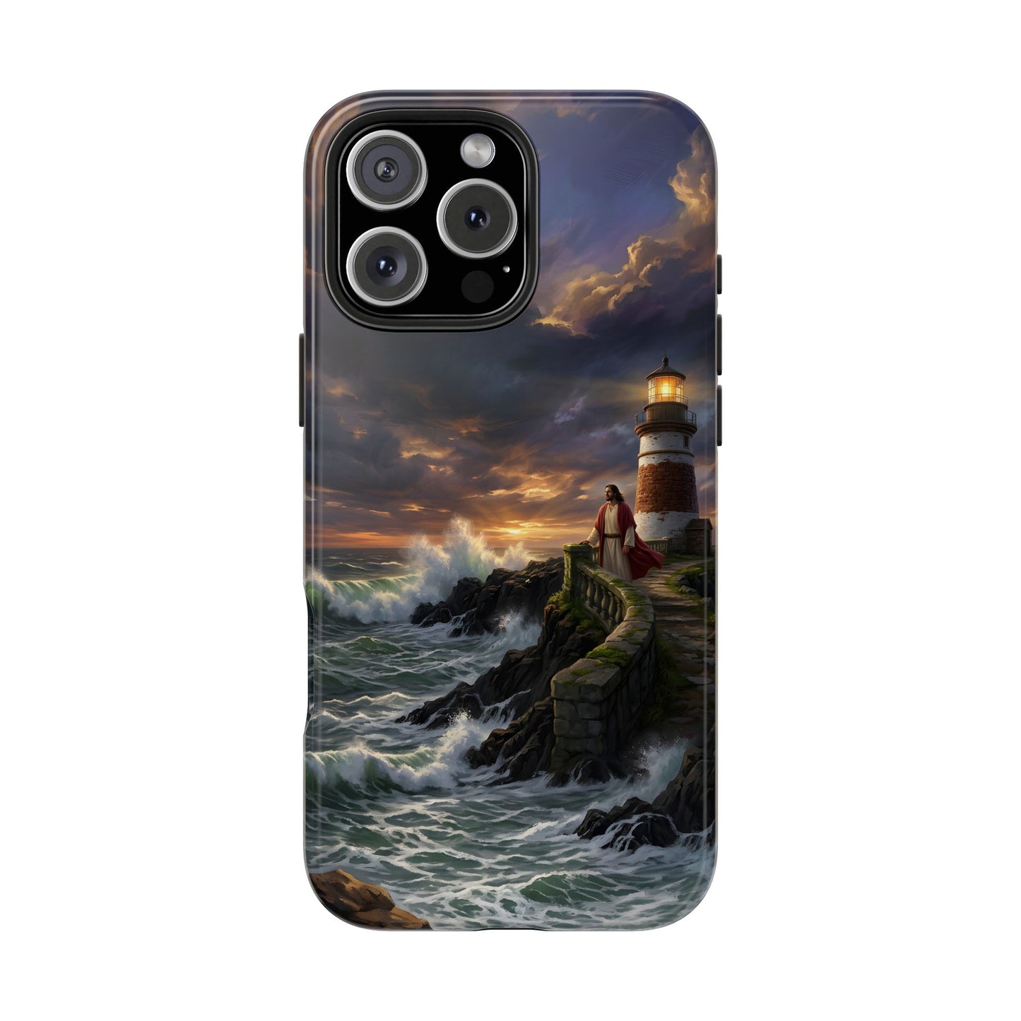 “Steadfast Hope - Lighthouse in the Storm” - Phone Case