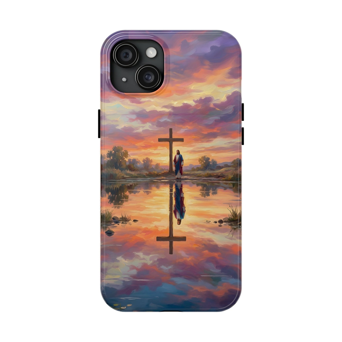 “Living Water - Cross Reflected at Dawn” - Phone Case