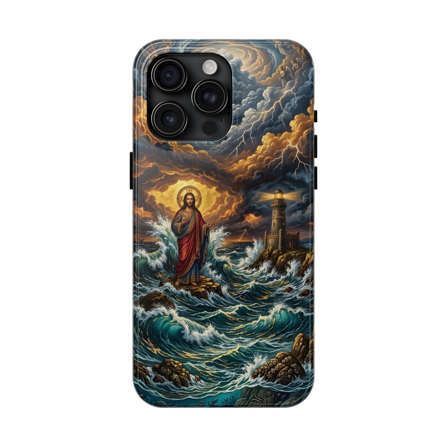 “Steadfast Hope - Lighthouse in the Storm” - Phone Case