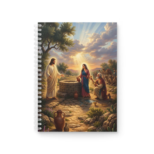 “Providence Unveiled - Rebekah at the Well” - Spiral Notebook
