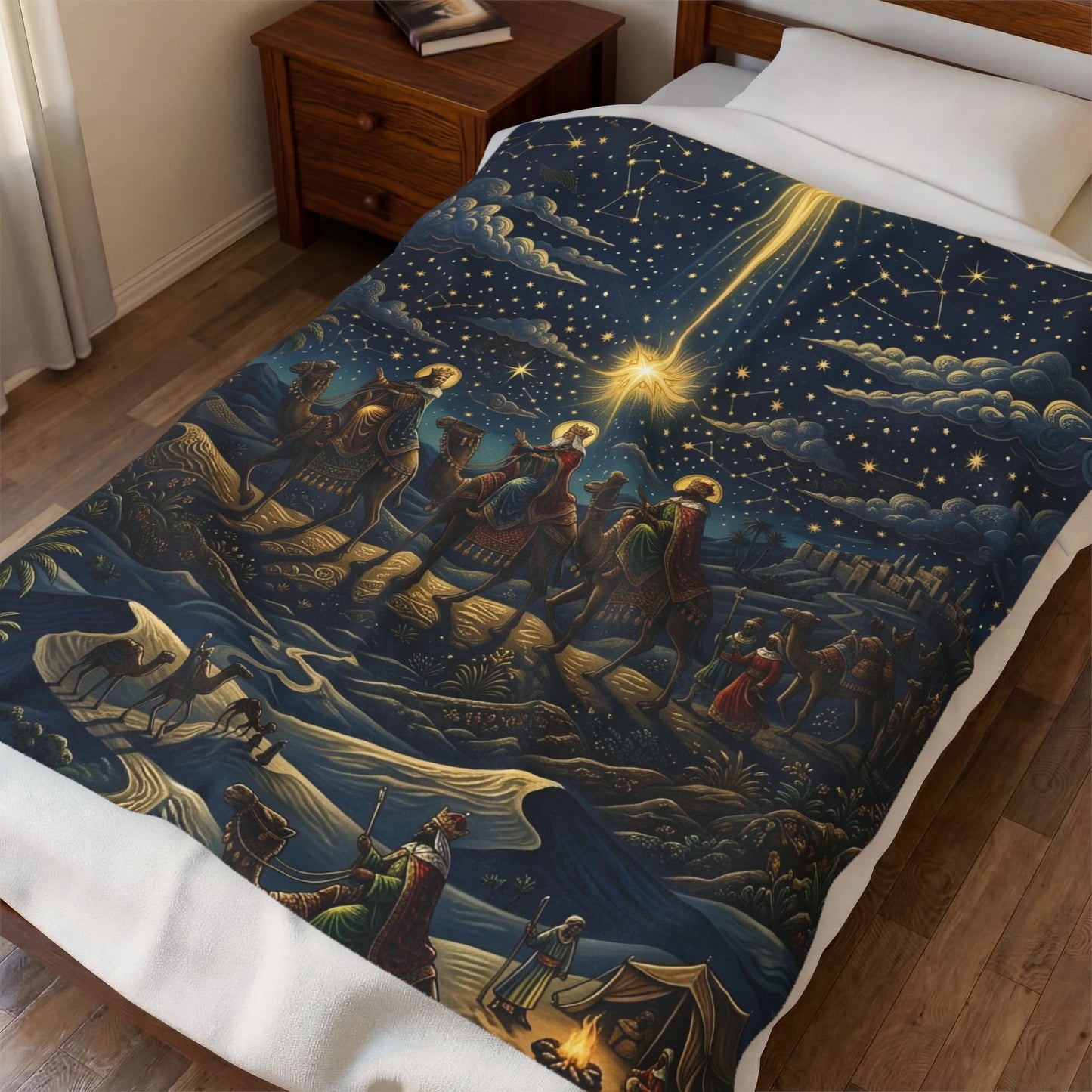 “Star of Wonder - Journey of the Magi” - Plush Blanket