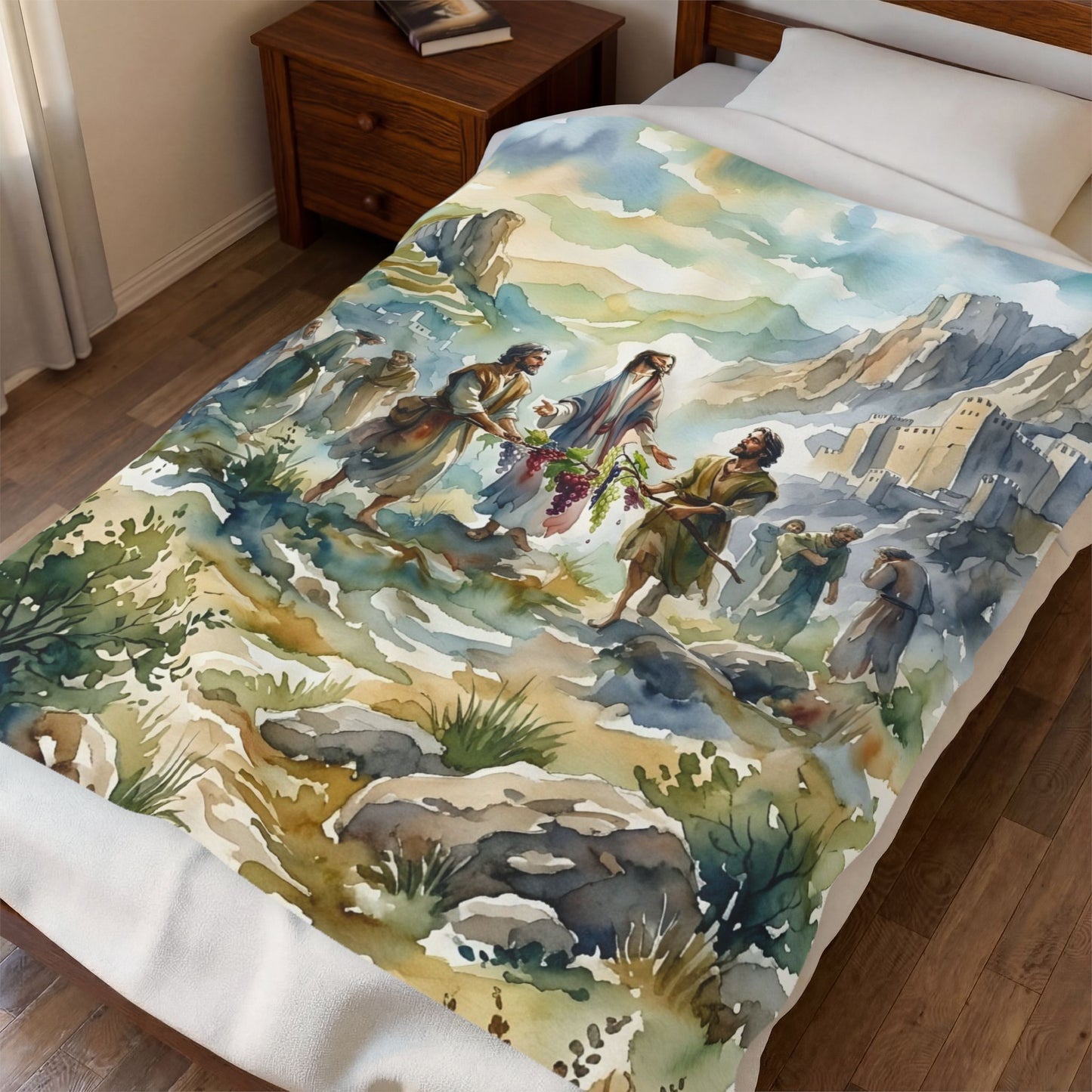 “Promised Land - The Spies Return from Canaan” - Plush Blanket