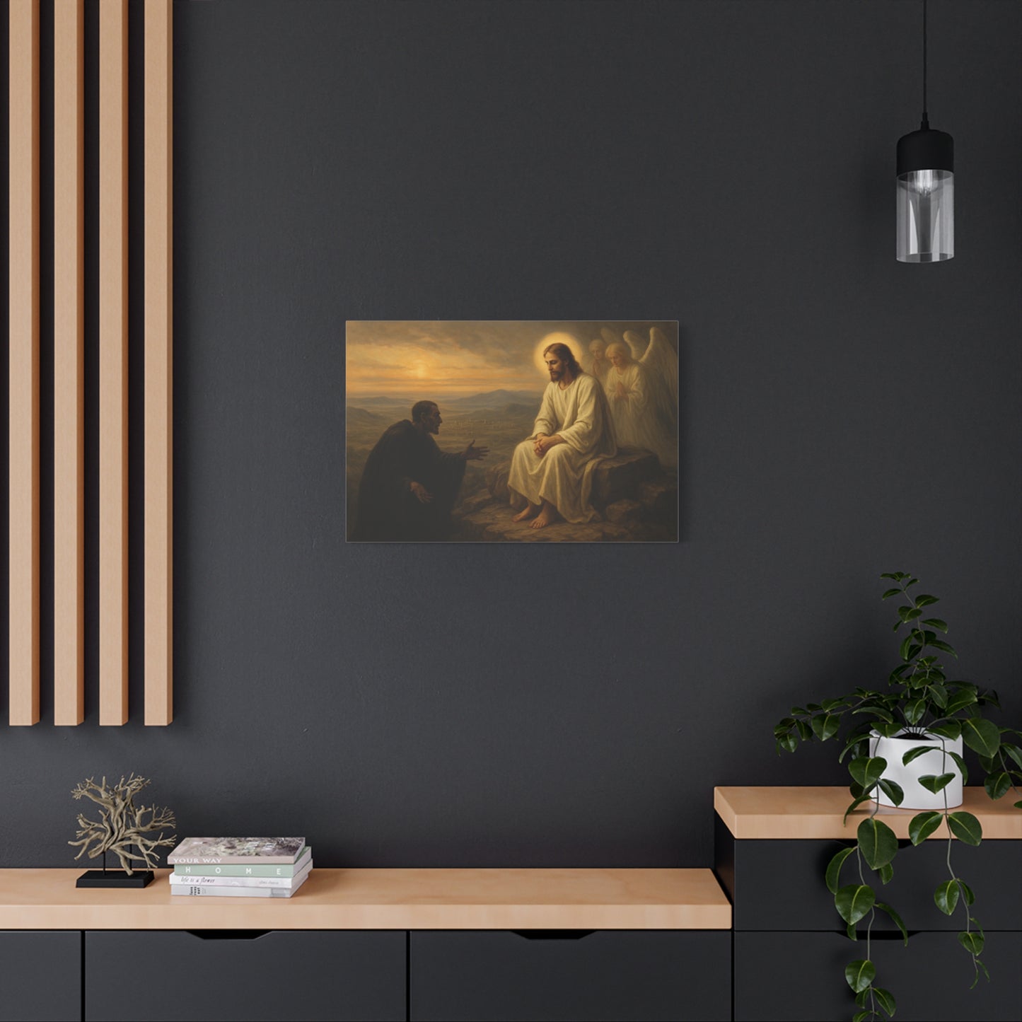 “The Temptation of Christ – Matthew 4:8–11” - Canvas Art