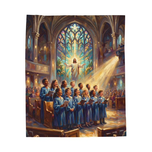 “Make a Joyful Noise - Children Sing Praise” - Plush Blanket