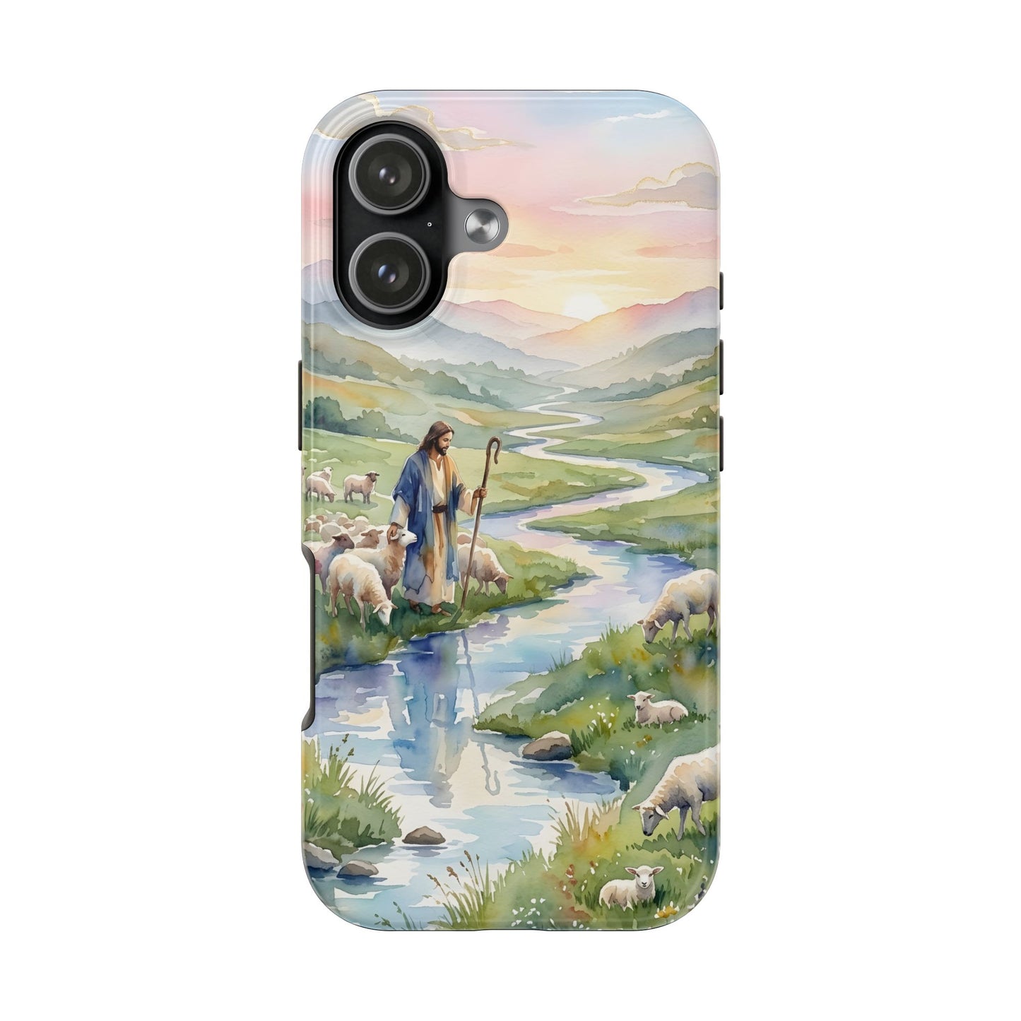 “Still Waters - Shepherd Leads His Flock” - Phone Case