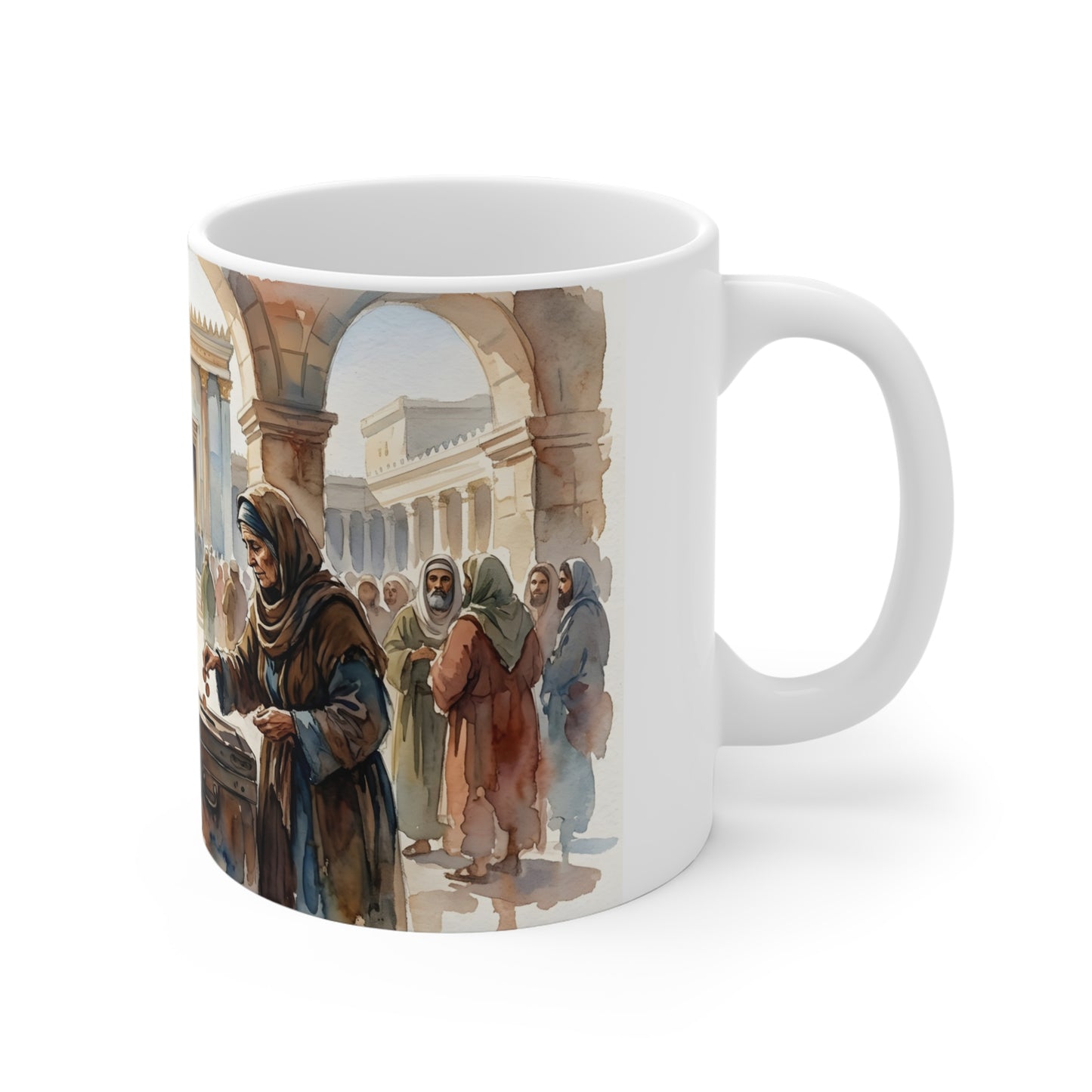 “Her Offering - The Widow's Mite at the Temple” - Coffee Mug