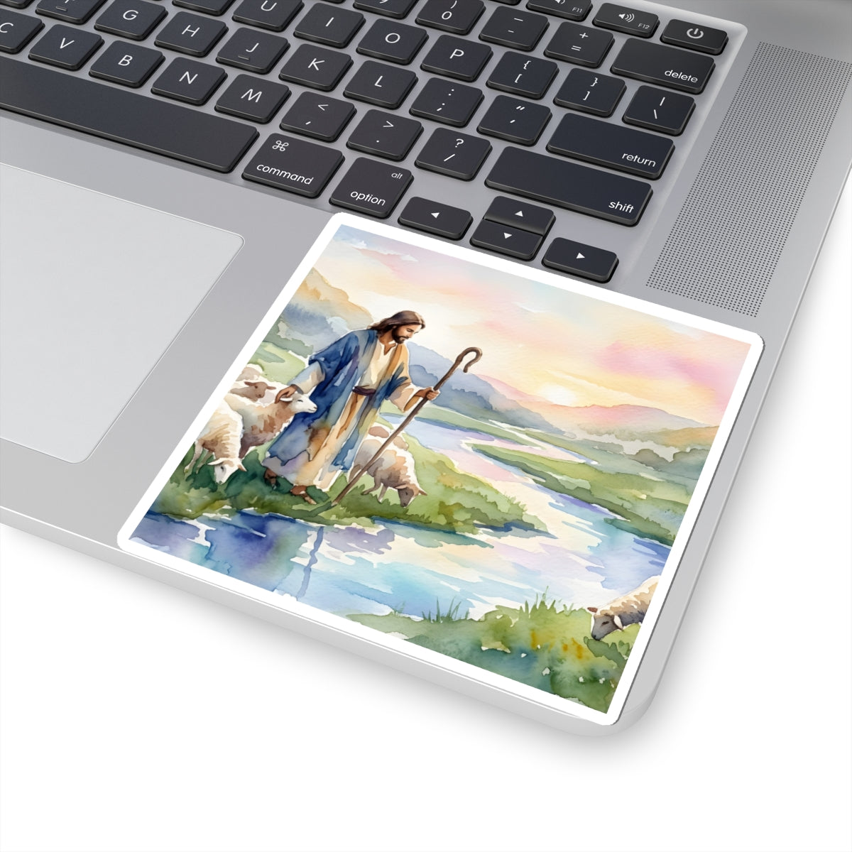“Still Waters - Shepherd Leads His Flock” - Sticker