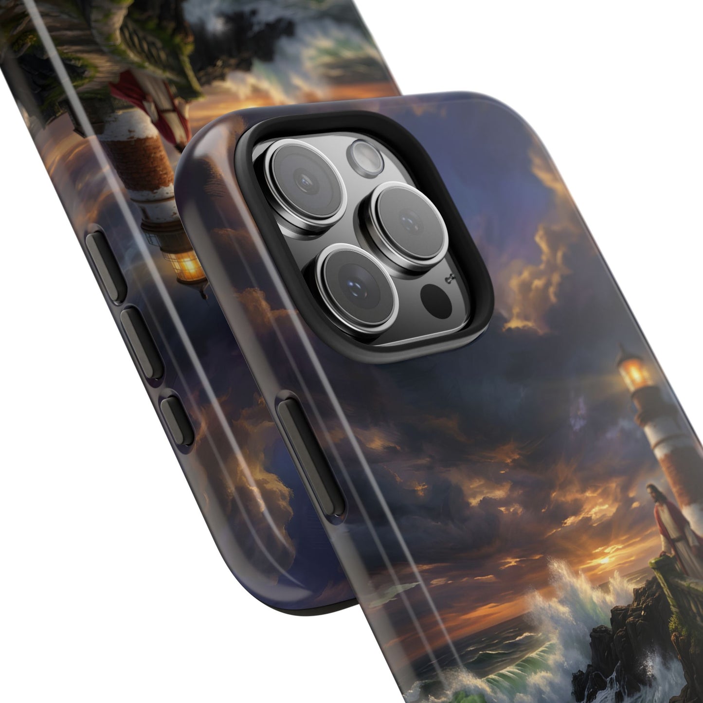 “Steadfast Hope - Lighthouse in the Storm” - Phone Case
