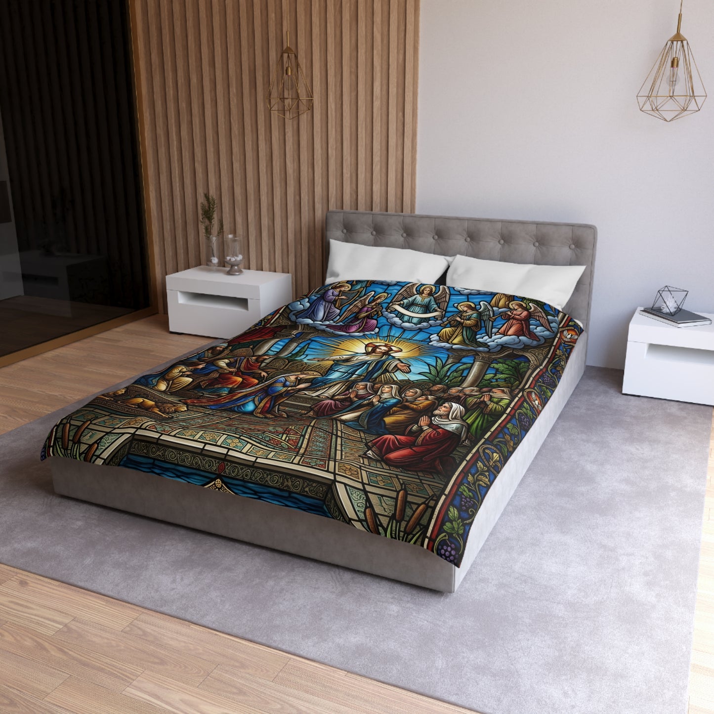 “For Such a Time As This - Esther Before King Ahasuerus” - Duvet Cover