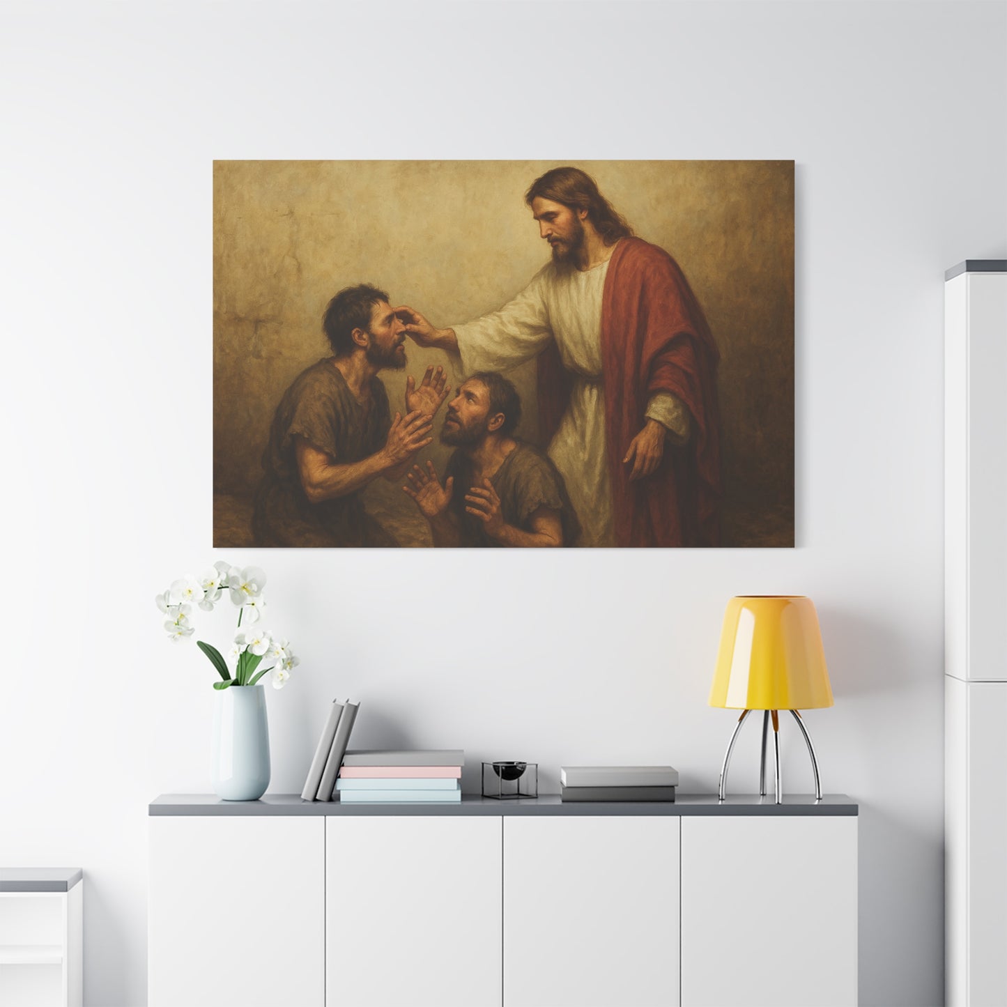 “According to Your Faith – Jesus Heals Two Blind Men” - Canvas Art