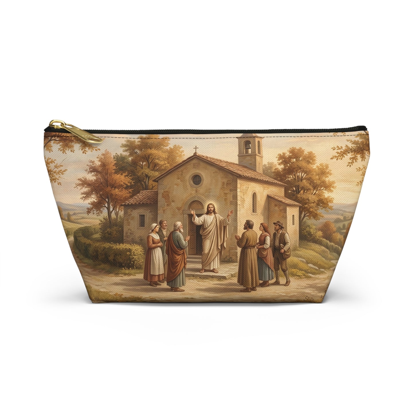 “Sanctuary in Serenity - Autumn's Golden Embrace” - Accessory Pouch