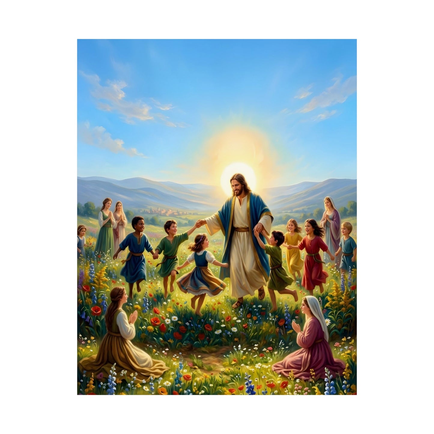 “Joy Overflowing - Children Dancing in the Meadow” - Poster