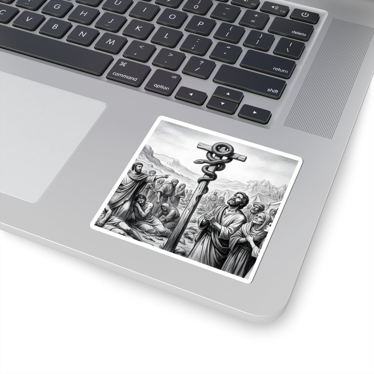 “Look and Live - The Bronze Serpent Heals” - Sticker