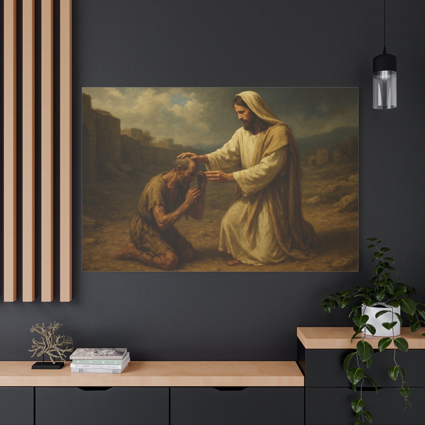 “Made Clean – Jesus Heals the Leper” - Canvas Art
