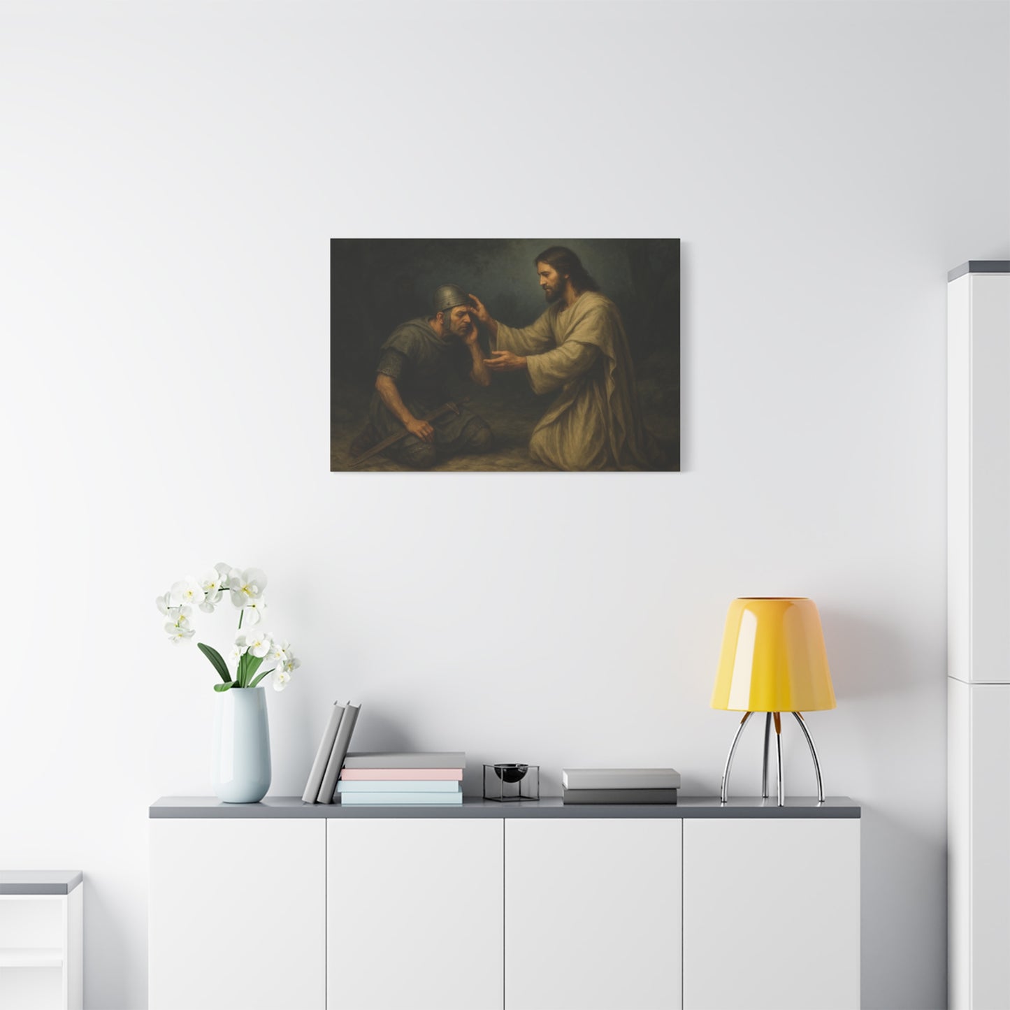 “Jesus Restores the Ear of the High Priest’s Servant – Luke 22:50–51” - Canvas Art