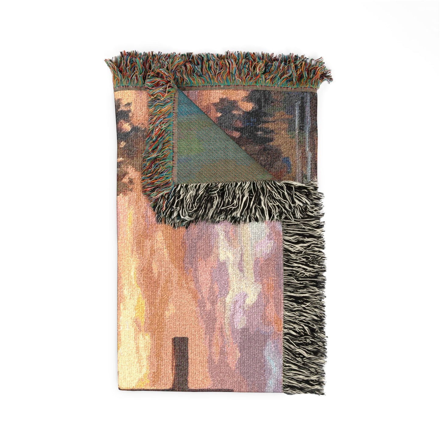“Living Water - Cross Reflected at Dawn” - Woven Blanket