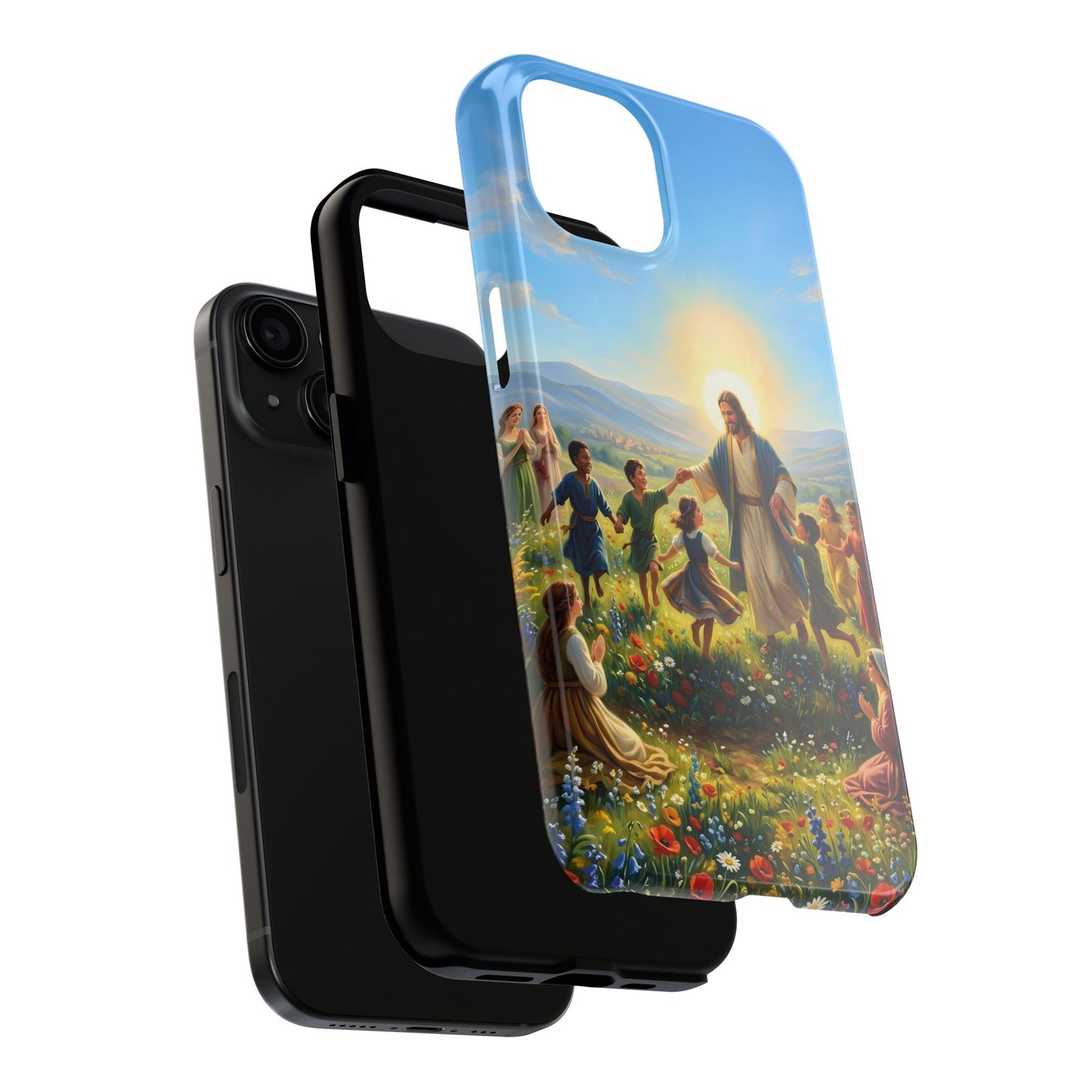 “Joy Overflowing - Children Dancing in the Meadow” - Phone Case