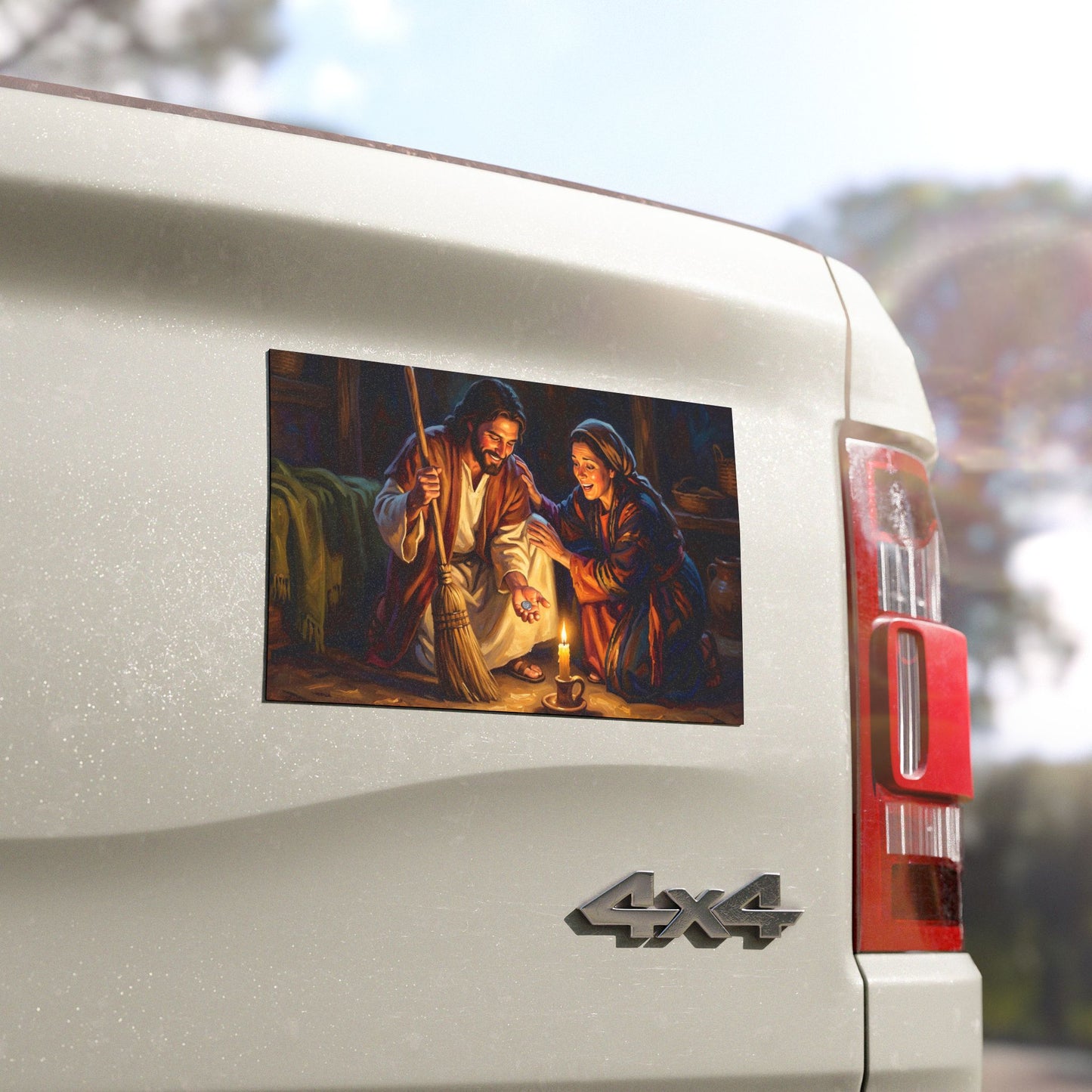 “Lost and Found - The Sweeping Woman of Luke 15” - Car Magnet