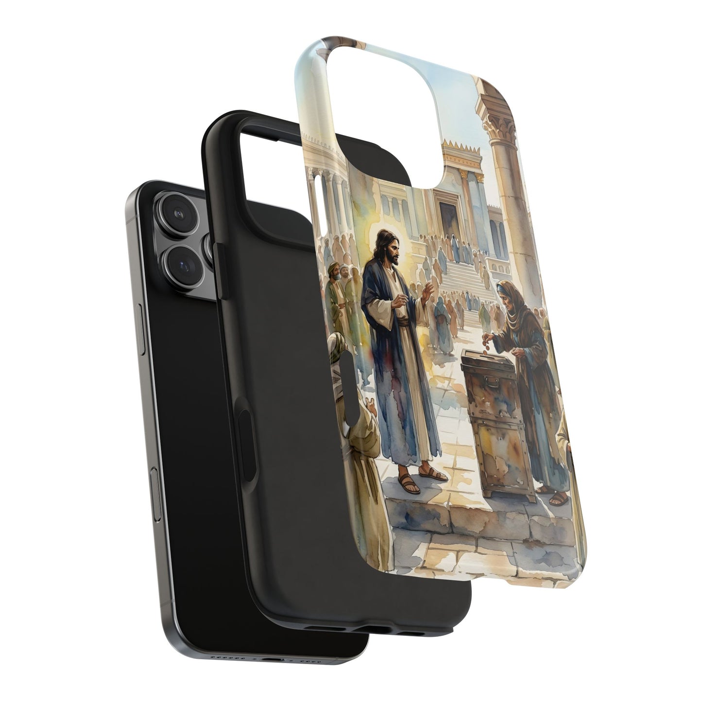 “Her Offering - The Widow's Mite at the Temple” - Phone Case