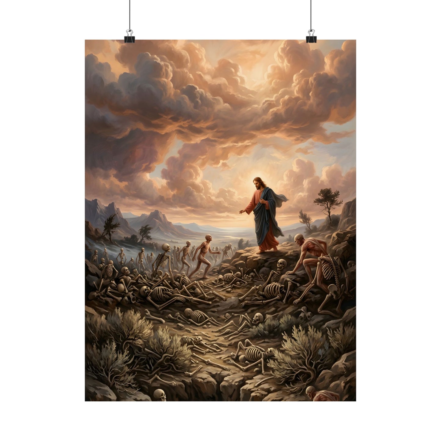 “Valley of Dry Bones - Ezekiel 37 Resurrection” - Poster