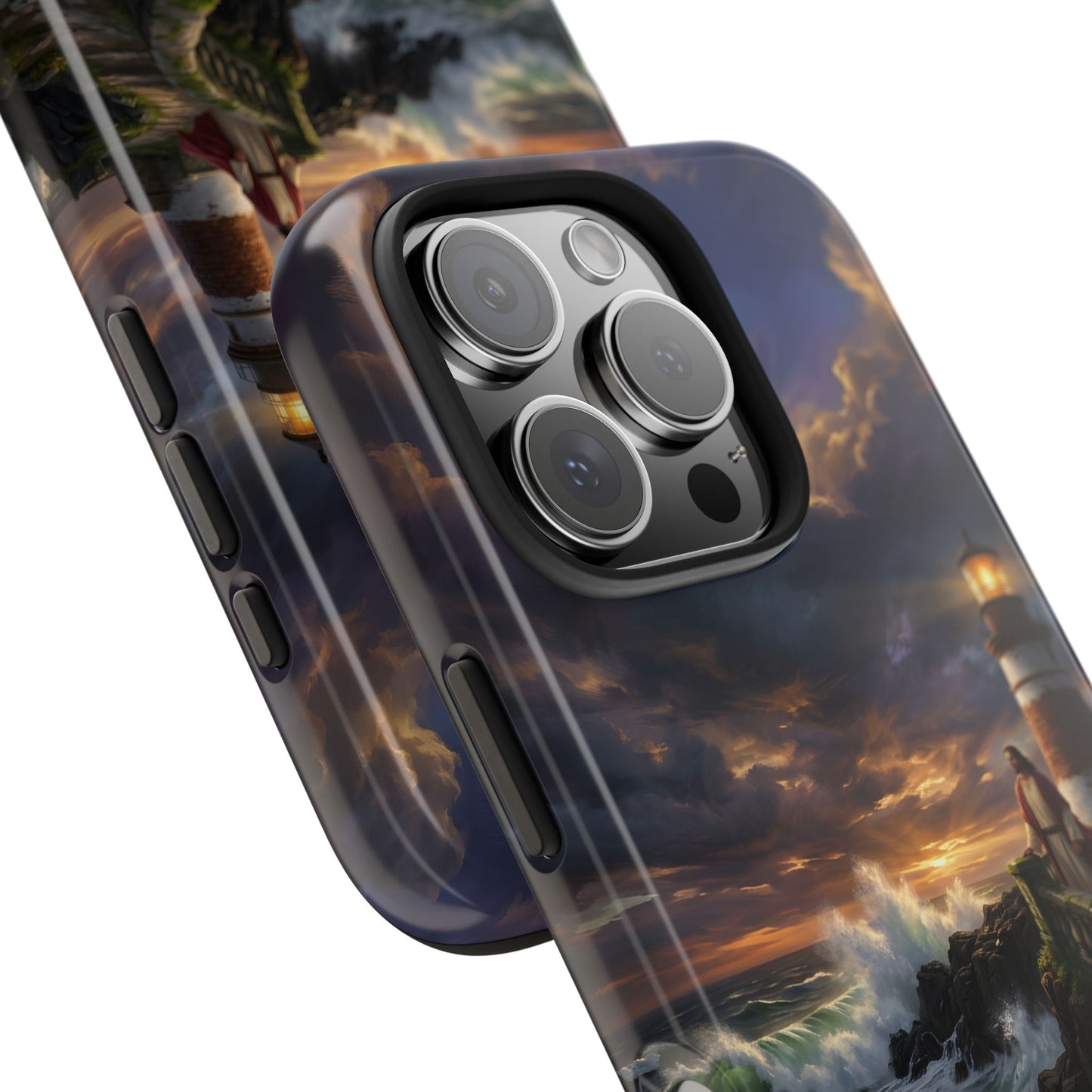 “Steadfast Hope - Lighthouse in the Storm” - Phone Case