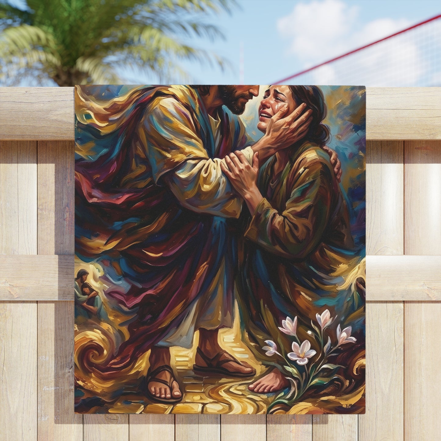 “No More Tears - God's Eternal Comfort” - Beach Towel