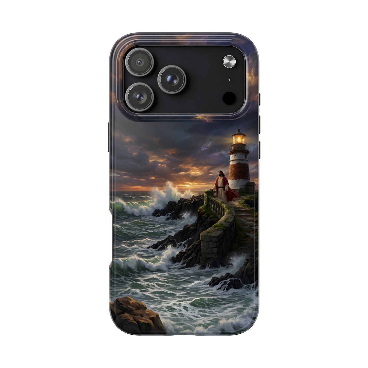 “Steadfast Hope - Lighthouse in the Storm” - Phone Case