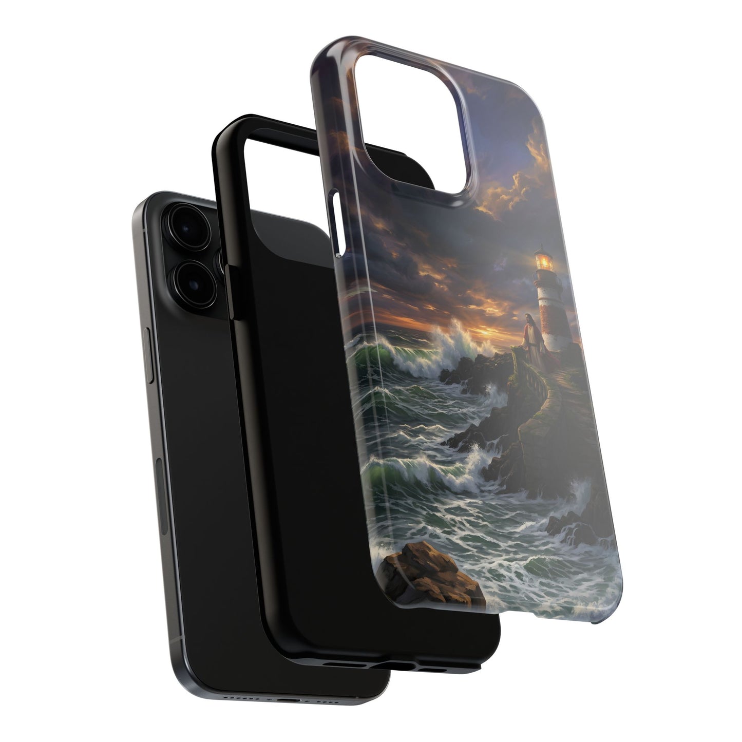“Steadfast Hope - Lighthouse in the Storm” - Phone Case