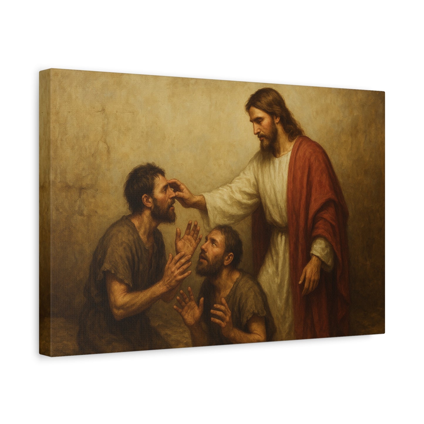 “According to Your Faith – Jesus Heals Two Blind Men” - Canvas Art