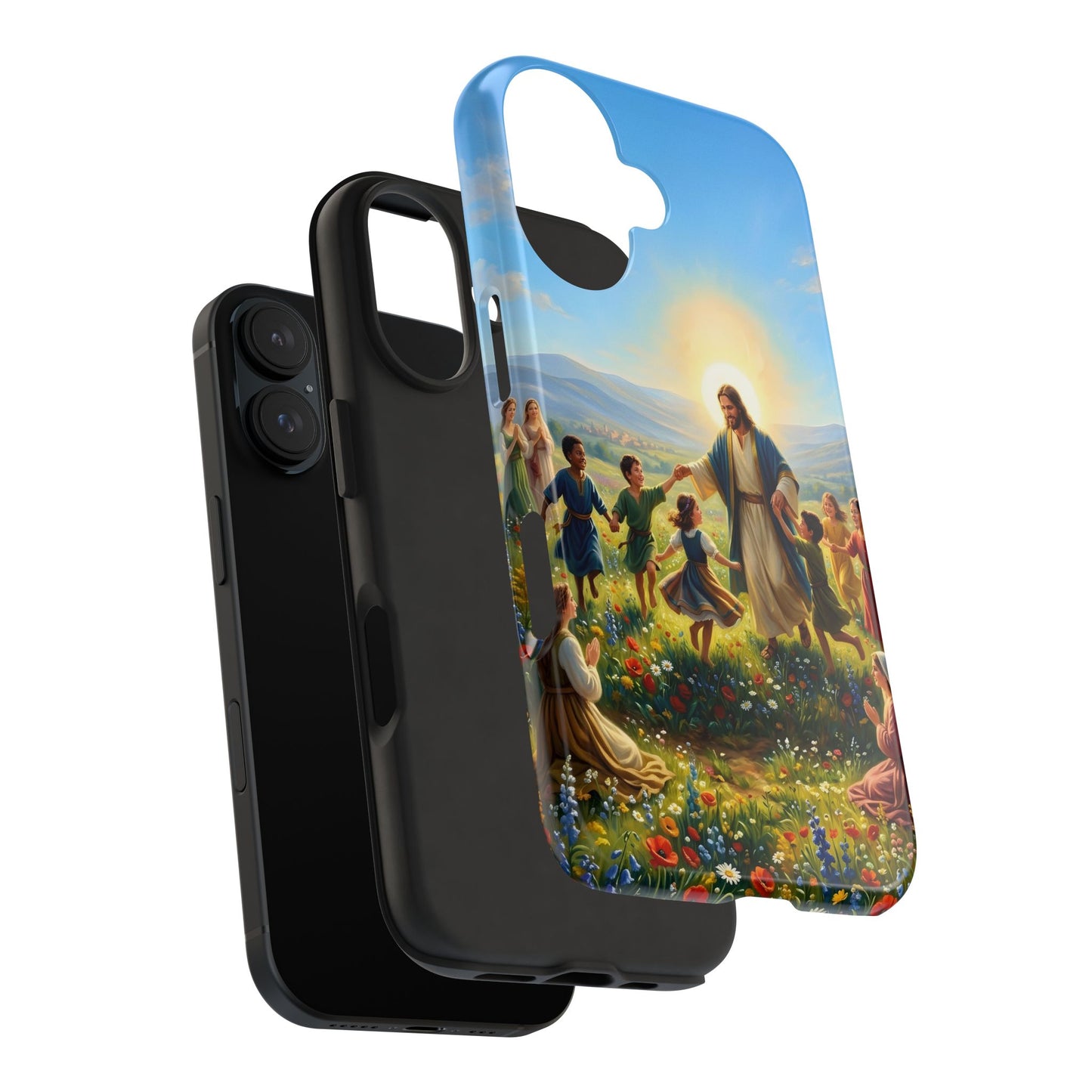 “Joy Overflowing - Children Dancing in the Meadow” - Phone Case