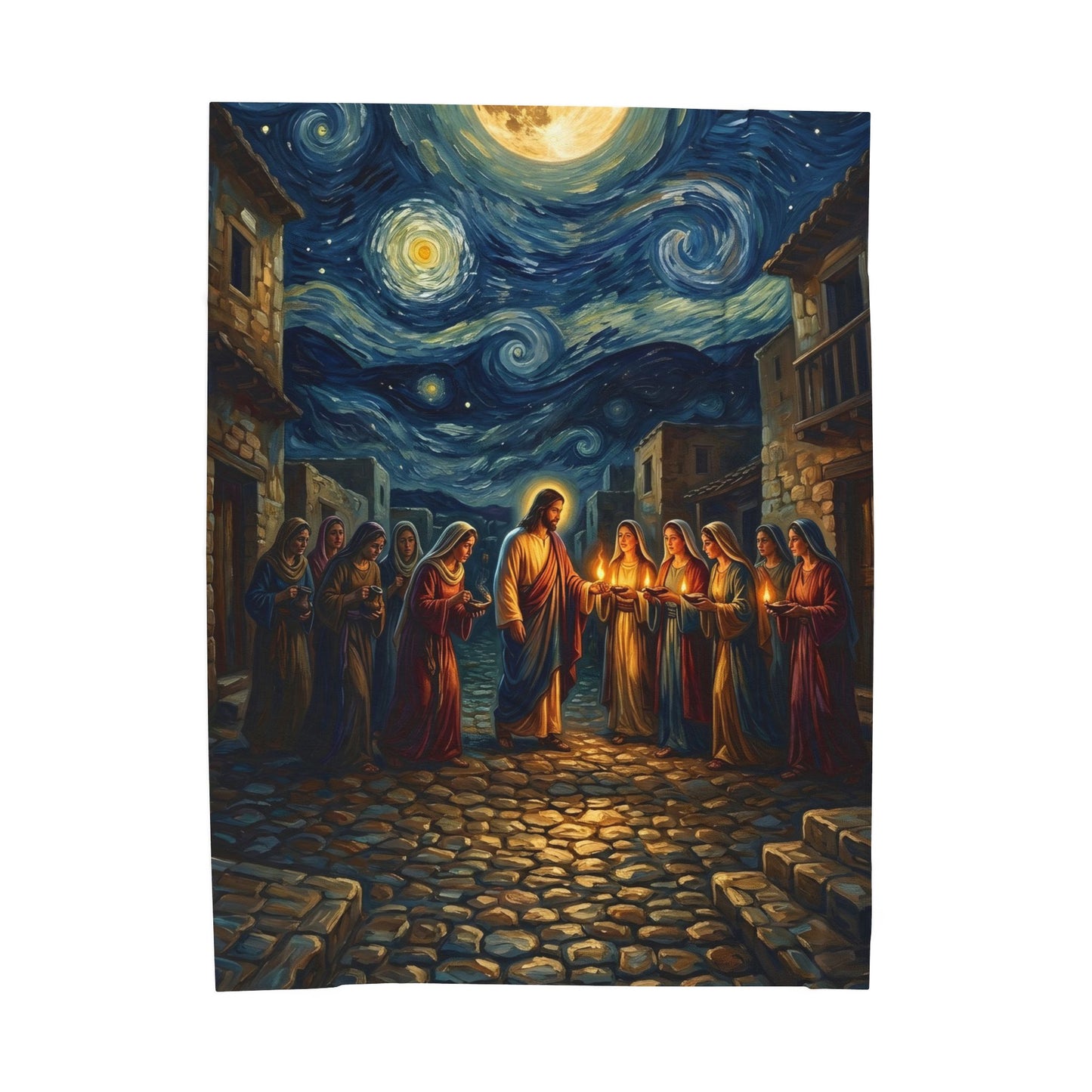 “Be Ready - Ten Virgins in Midnight Darkness” - Plush Blanket