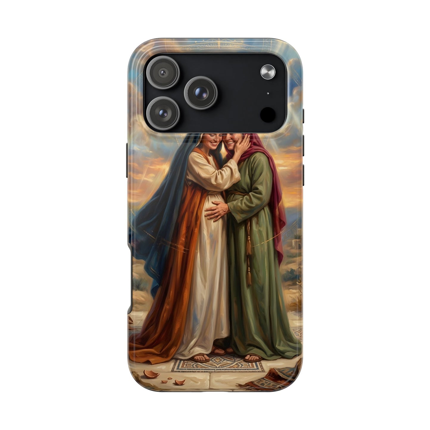 “Blessed Among Women - Mary and Elizabeth Embrace” - Phone Case
