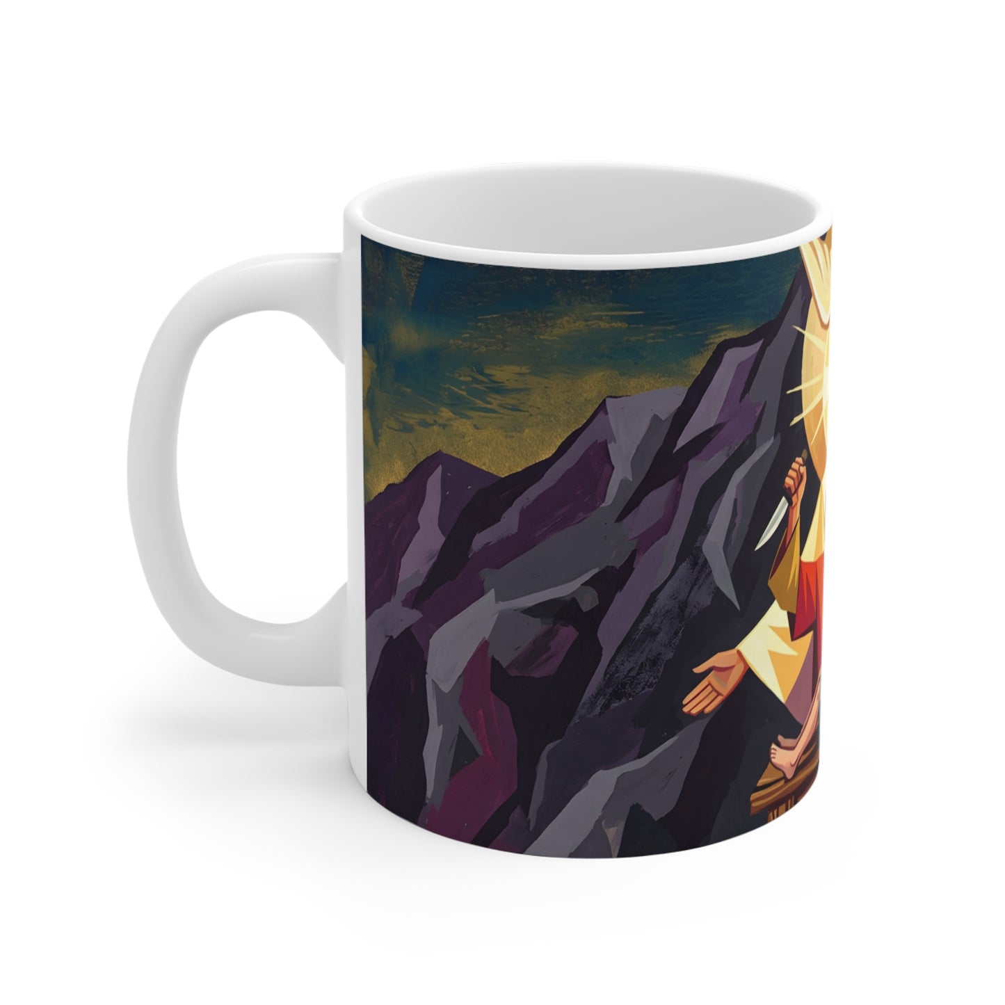 “The Lord Will Provide - Abraham and Isaac on Mount Moriah” - Coffee Mug