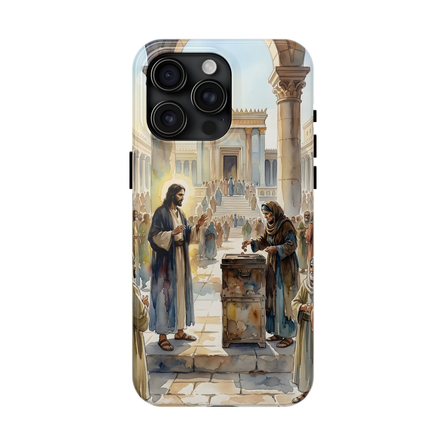 “Her Offering - The Widow's Mite at the Temple” - Phone Case