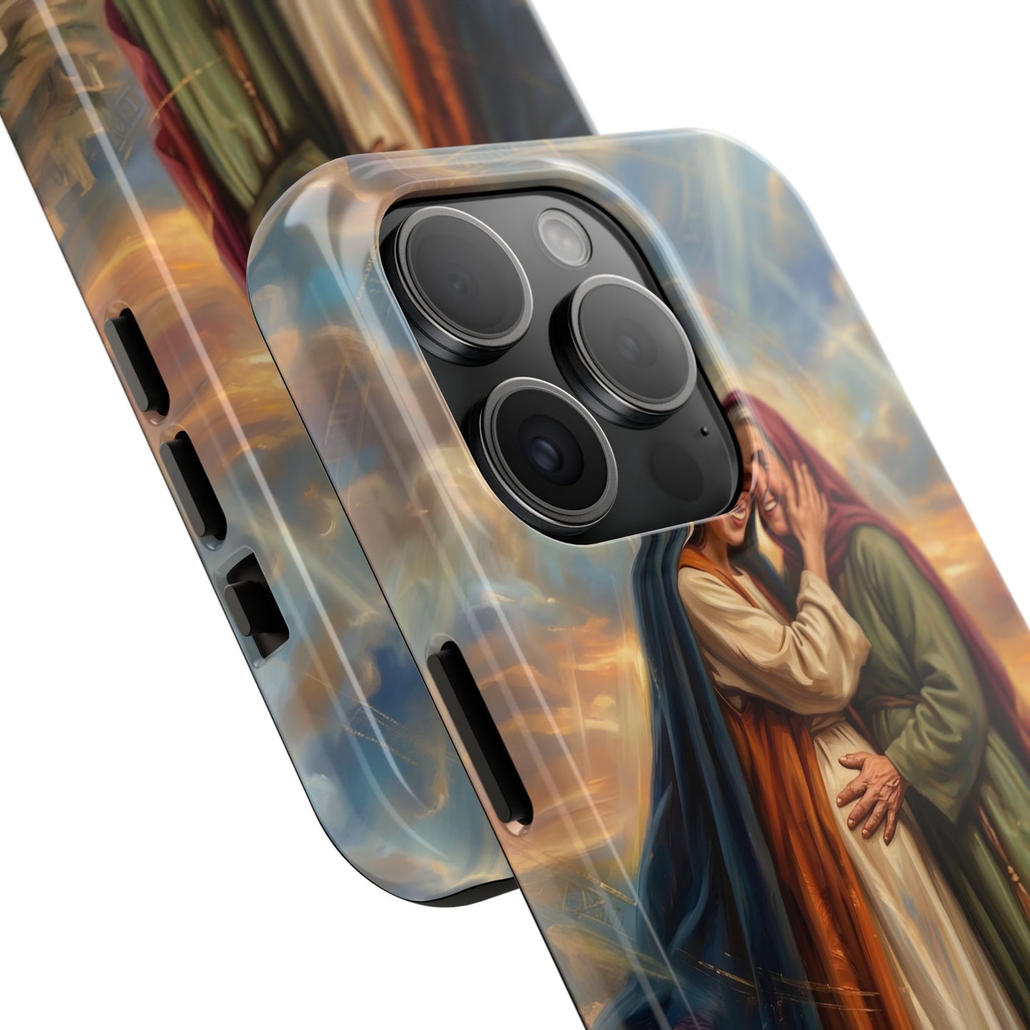 “Blessed Among Women - Mary and Elizabeth Embrace” - Phone Case