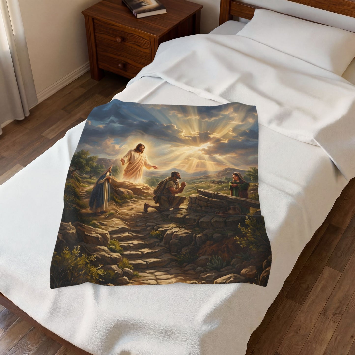 “Fourteen Years for Love - Jacob and Rachel” - Plush Blanket