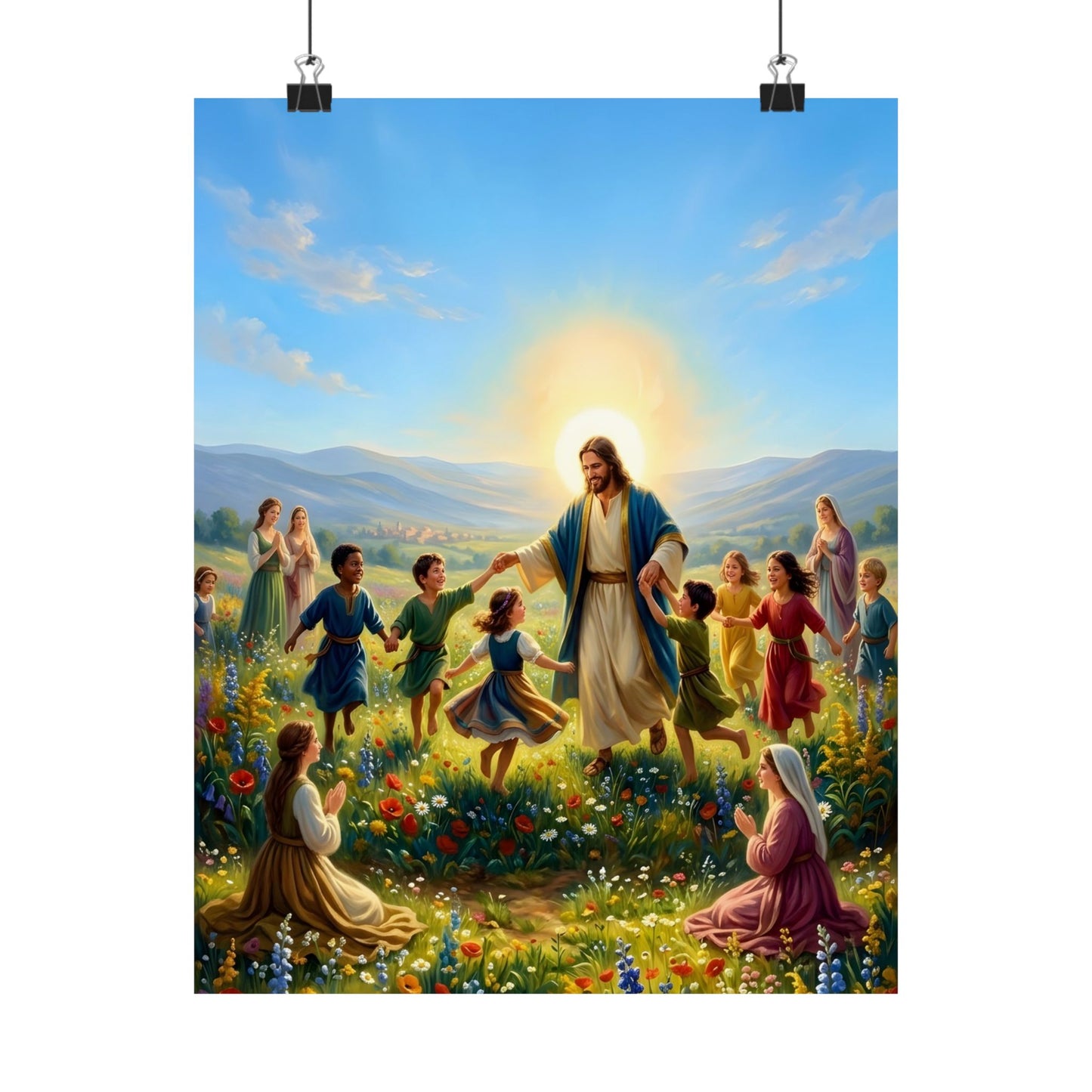 “Joy Overflowing - Children Dancing in the Meadow” - Poster