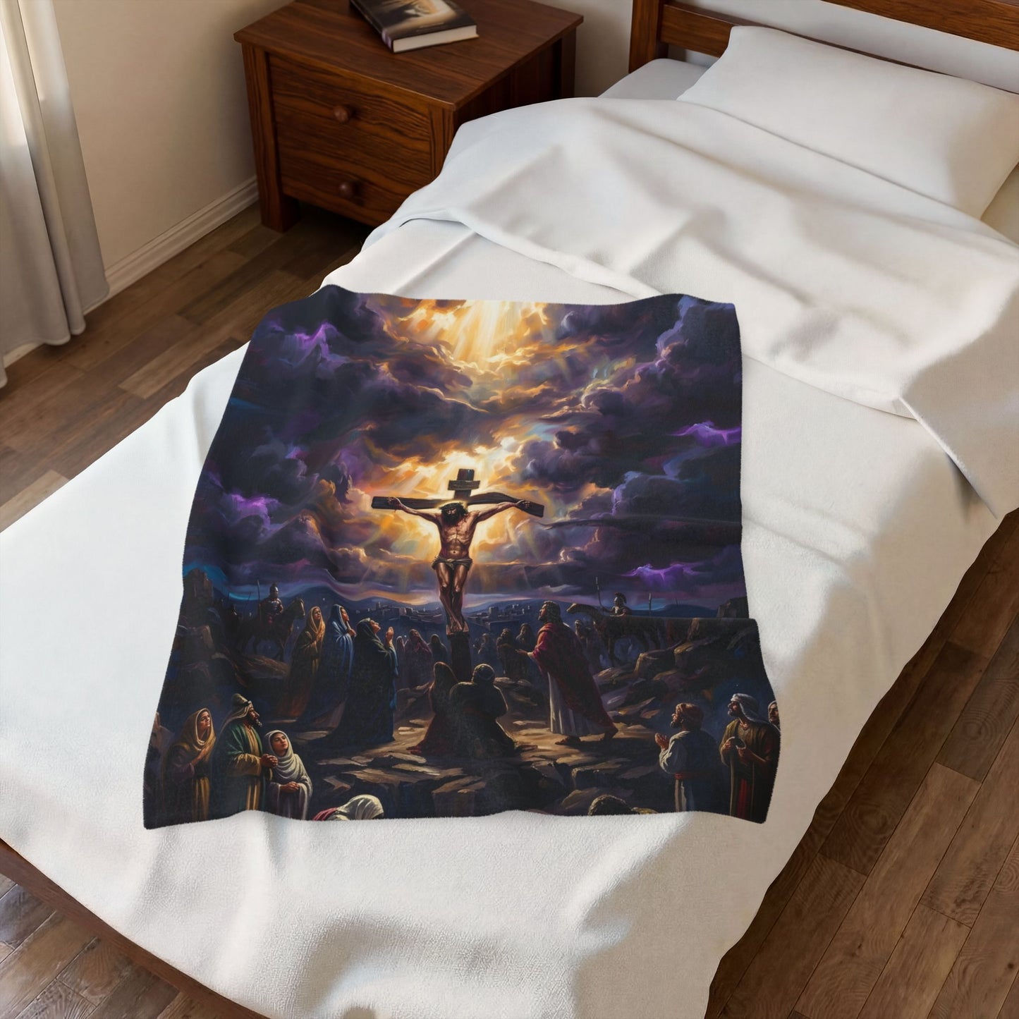 “It Is Finished - The Crucifixion at Calvary” - Plush Blanket