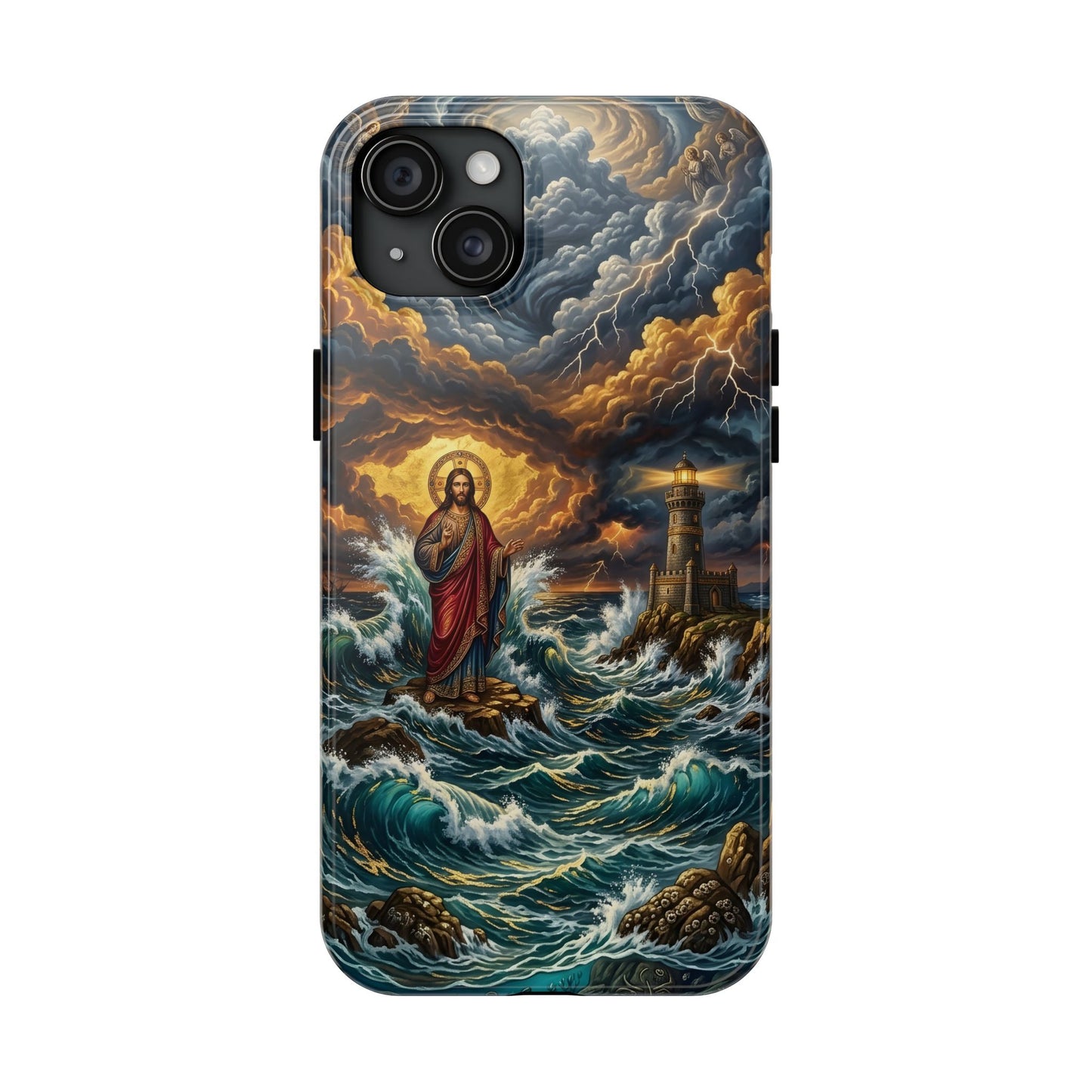 “Steadfast Hope - Lighthouse in the Storm” - Phone Case