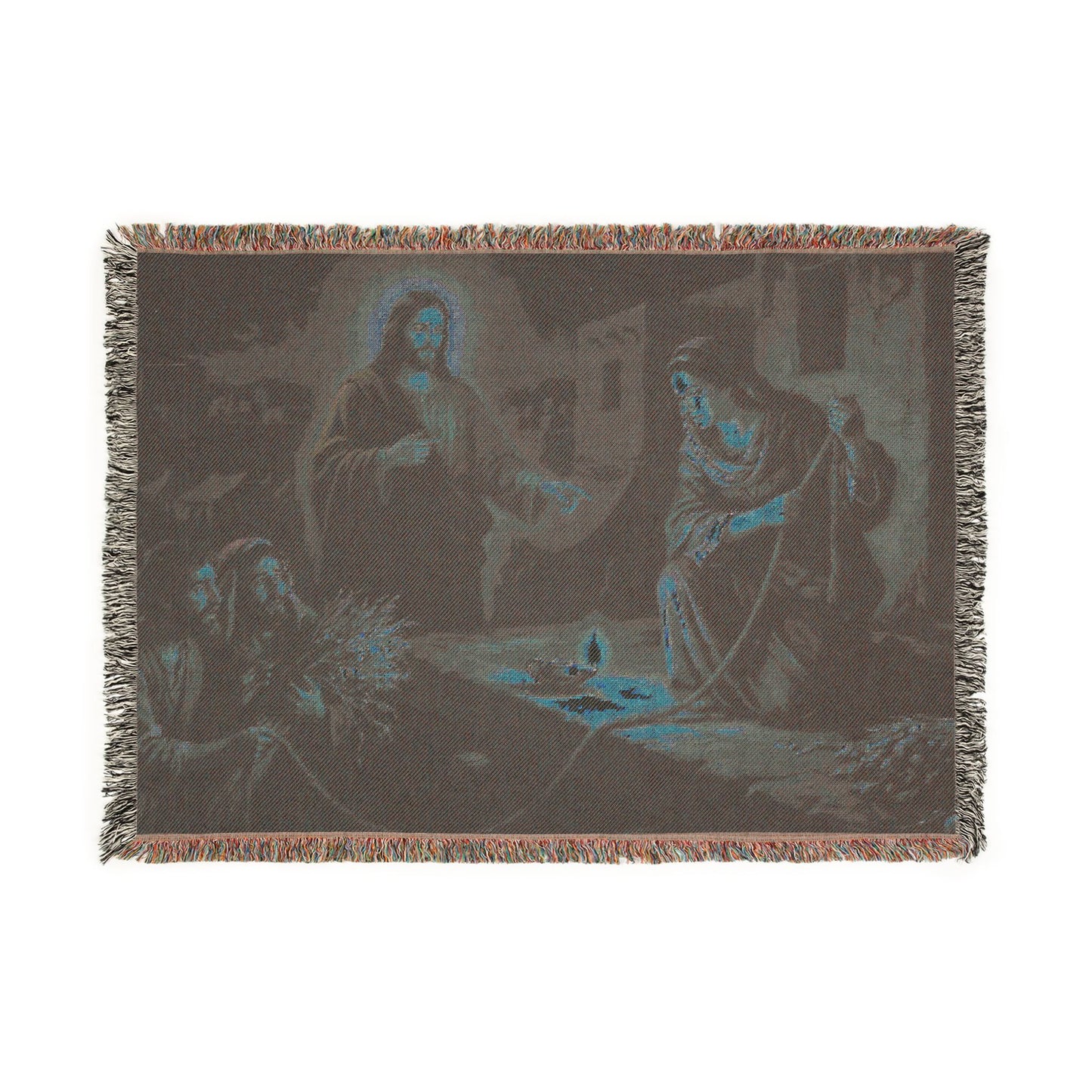 “Scarlet Cord - Rahab and the Spies” - Woven Blanket