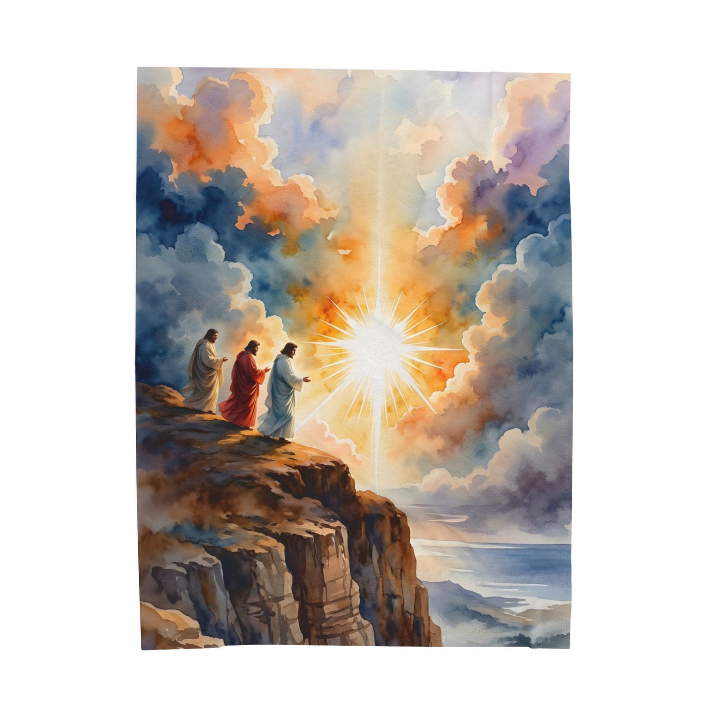 “Behold His Glory - The Transfiguration of Jesus” - Plush Blanket