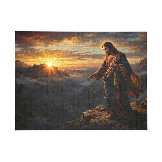 “Joy Comes in the Morning - Sunrise Over Dark Valley” - Jigsaw Puzzle
