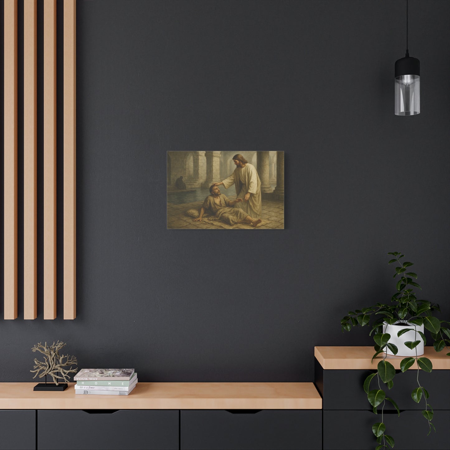 “Rise, Take Up Your Mat – Jesus Heals at the Pool of Bethesda” - Canvas Art