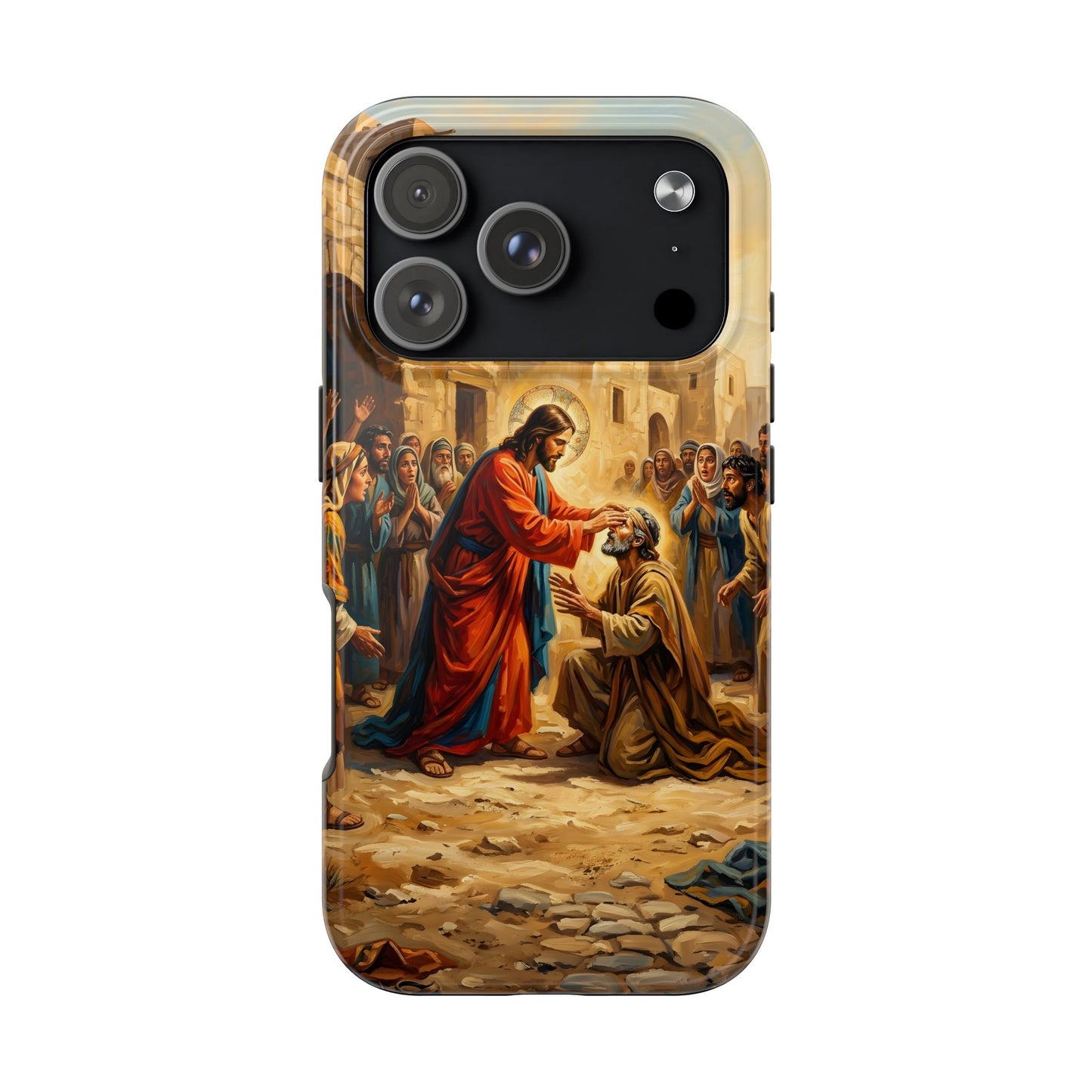 “He Opened My Eyes - Jesus Heals the Blind Man” - Phone Case
