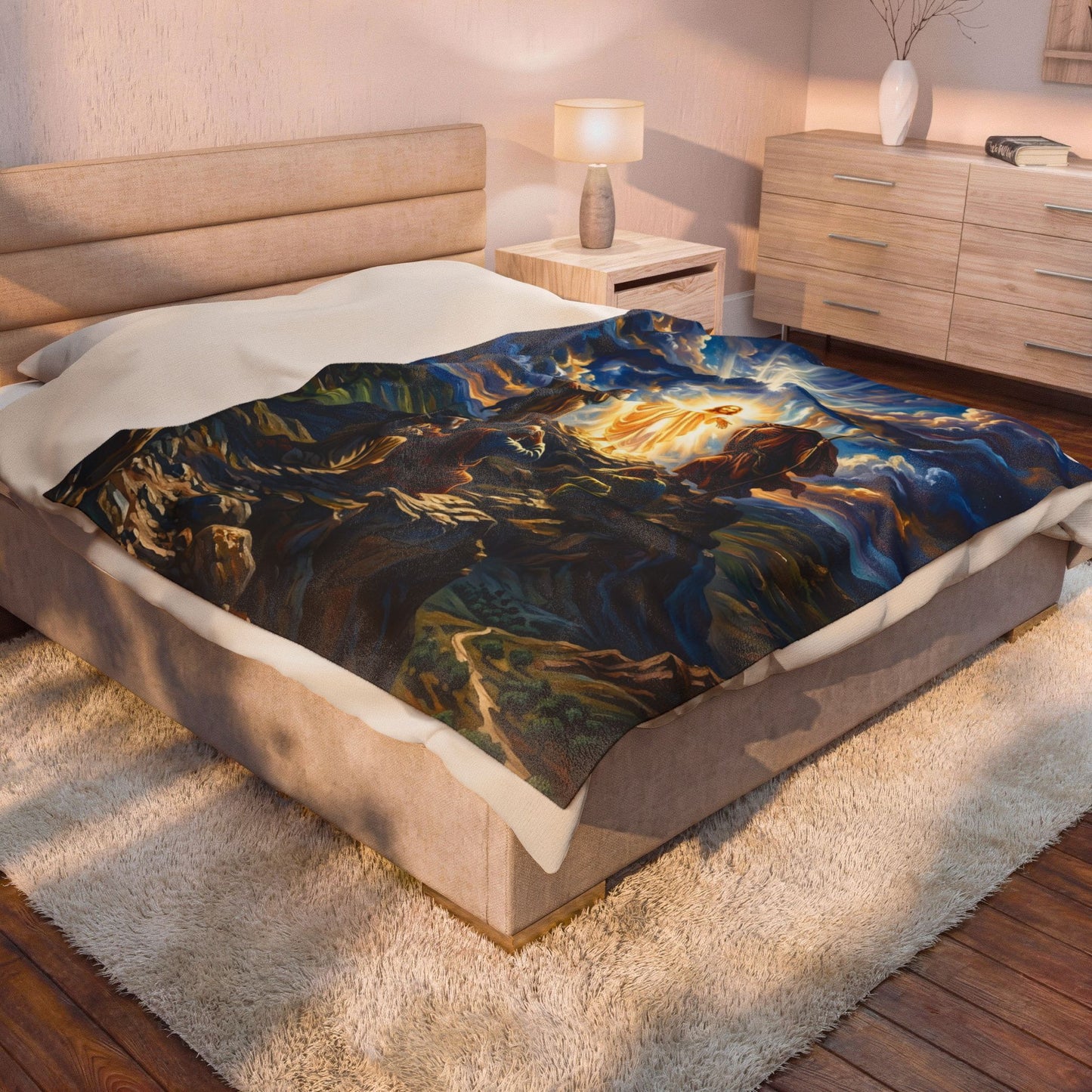 “Glorious Light - The Transfiguration of Jesus” - Plush Blanket