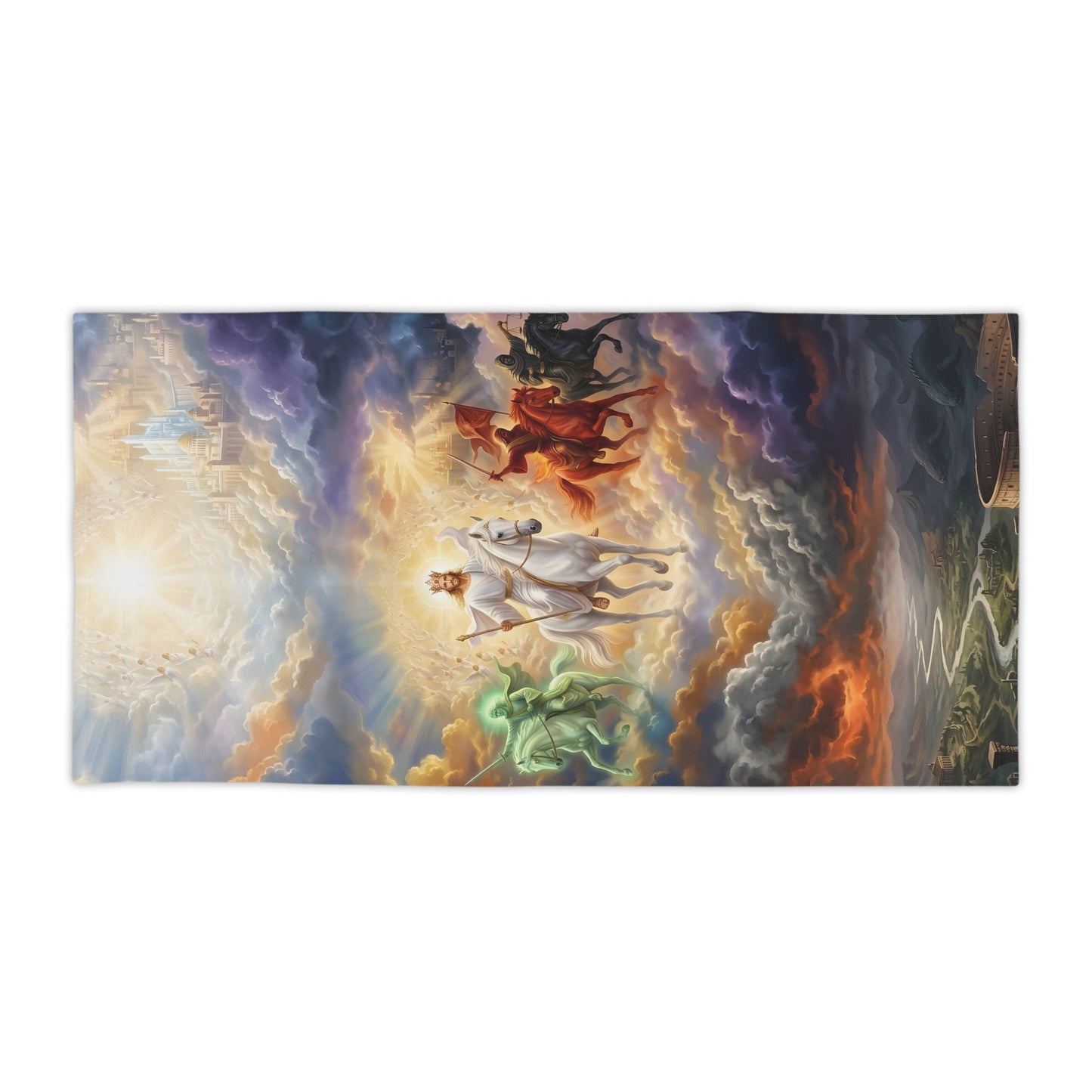 “Behold, A Pale Horse - The Four Horsemen” - Beach Towel