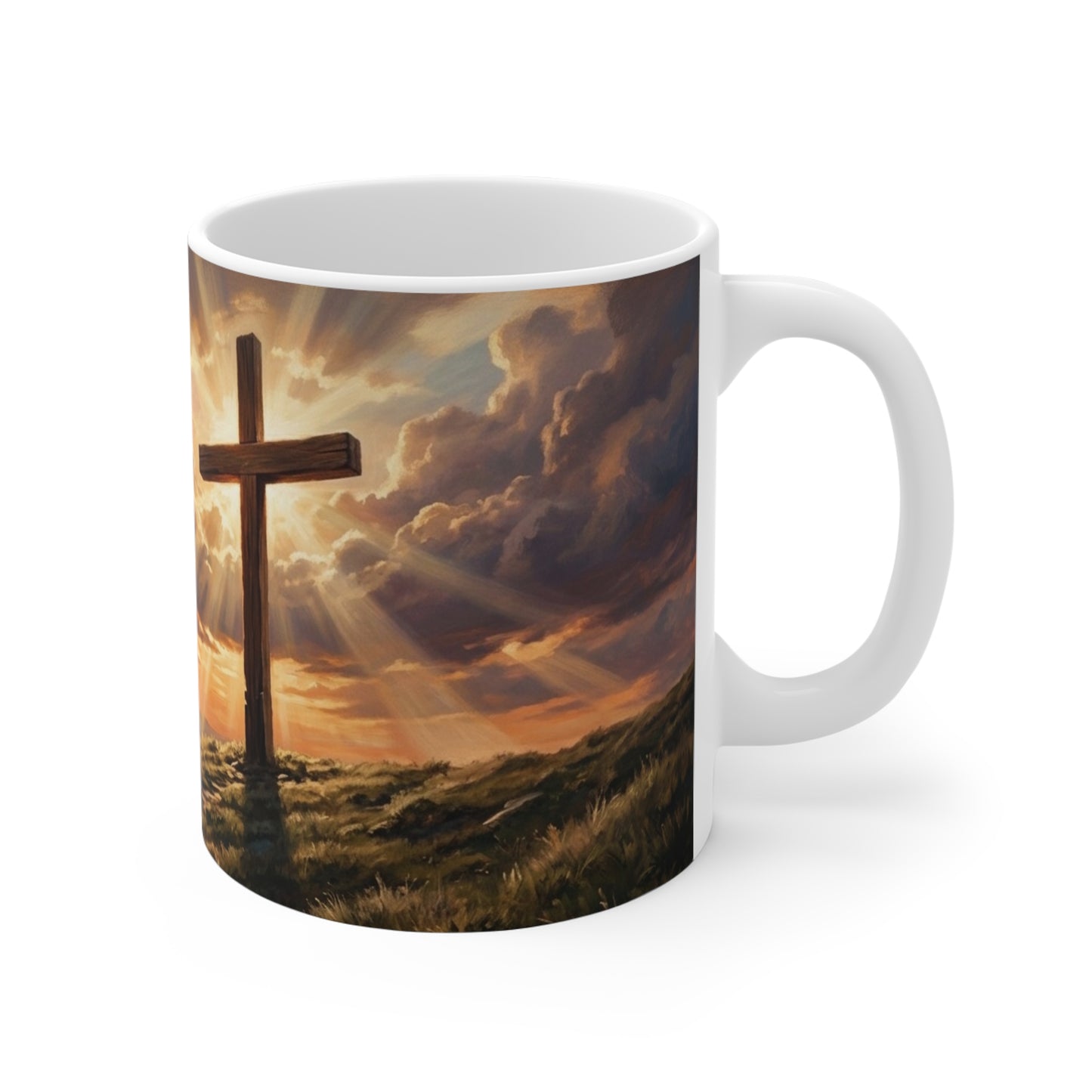 “The Old Rugged Cross - Sunset at Calvary” - Coffee Mug