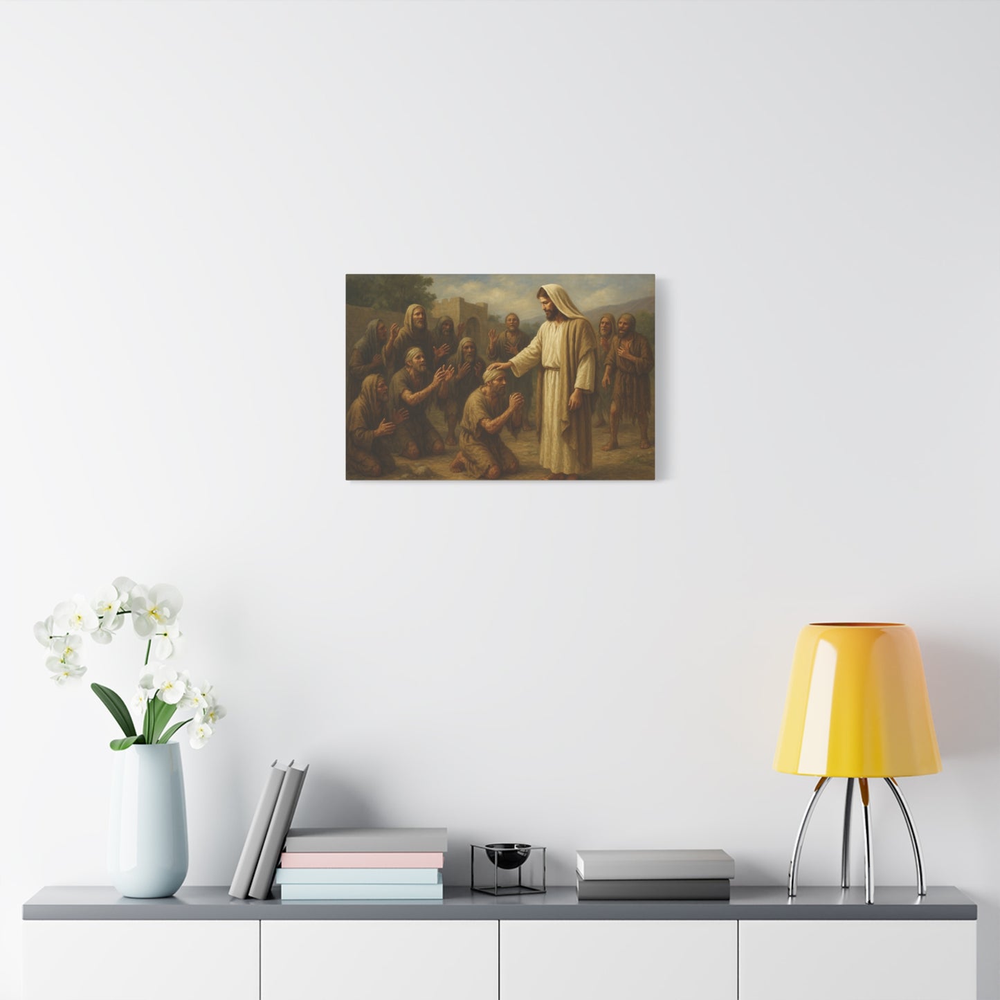 “Were Not All Ten Cleansed? – Jesus Heals the Ten Lepers” - Canvas Art