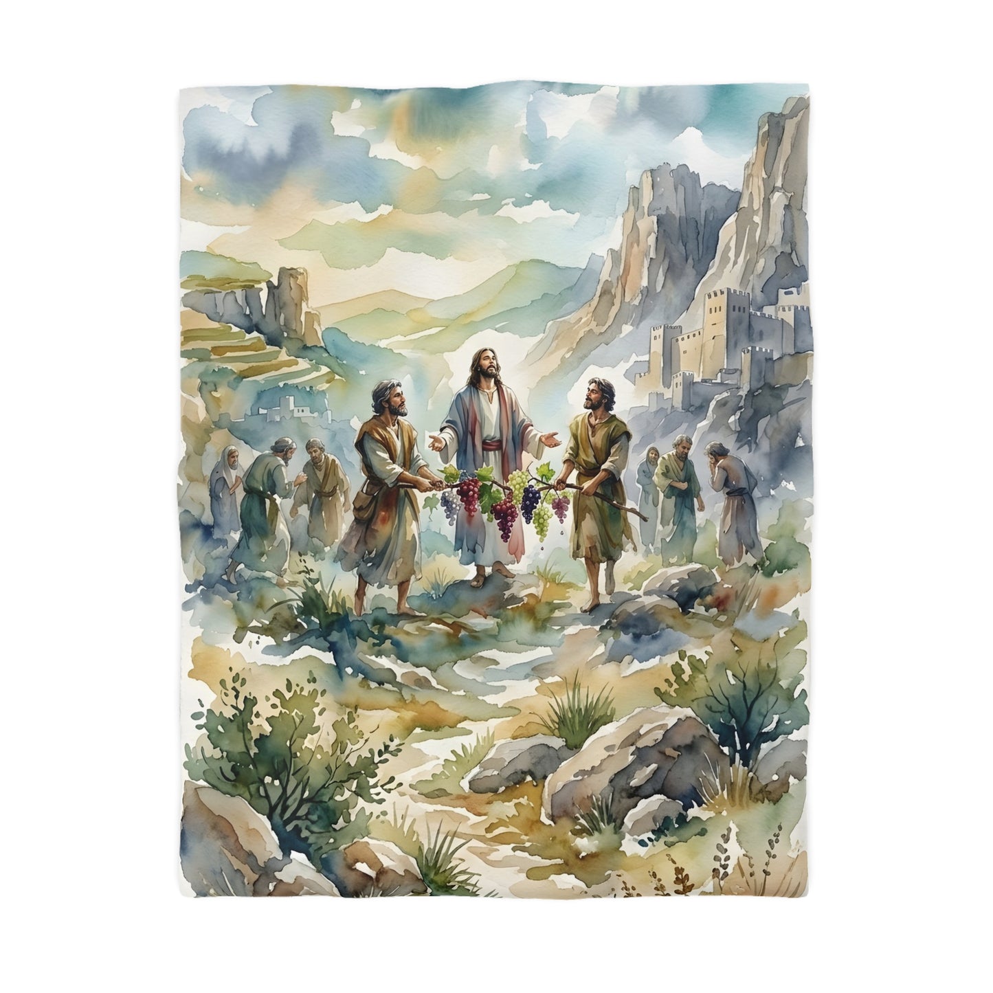 “Promised Land - The Spies Return from Canaan” - Duvet Cover
